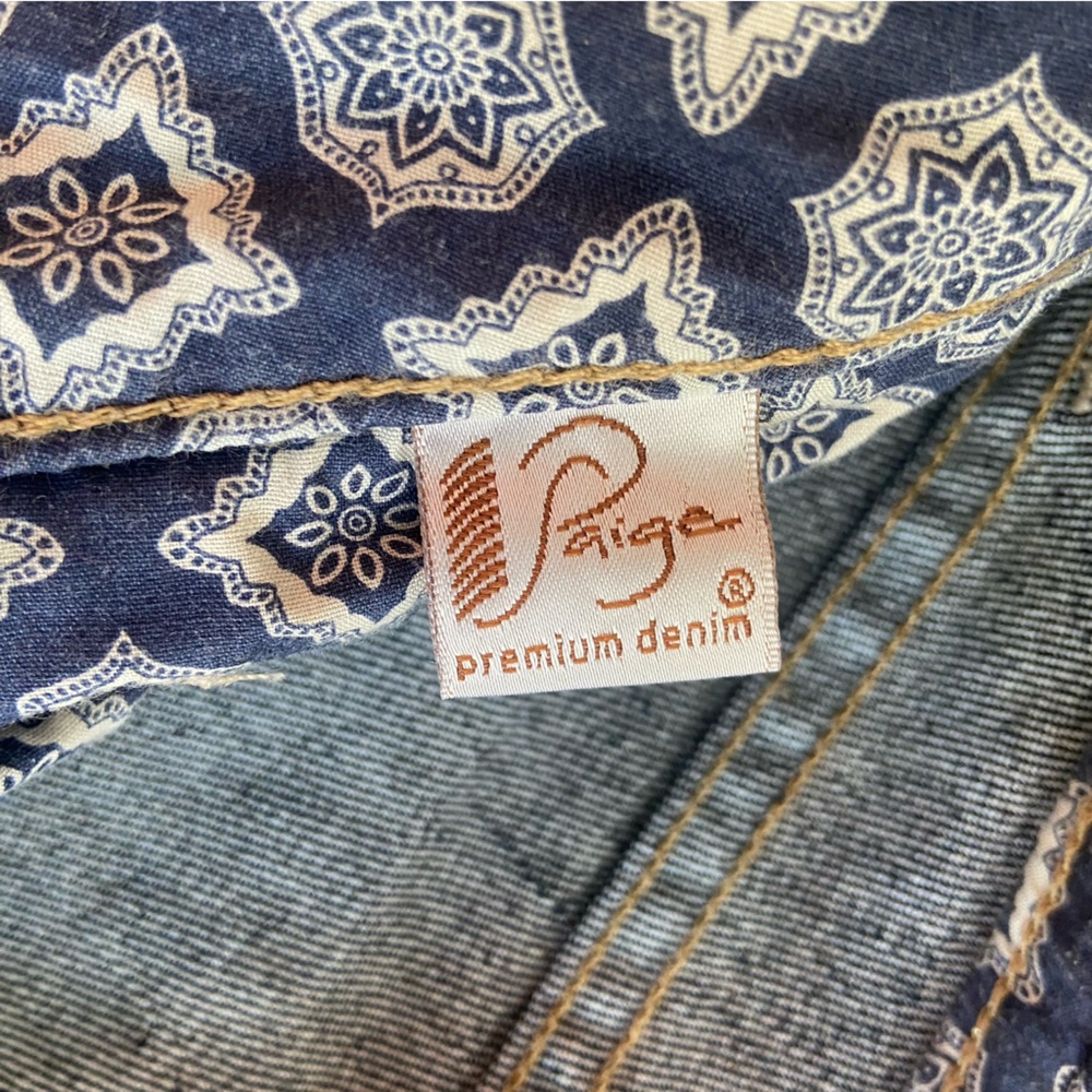 PAIGE Laurel Canyon Bootcut Jeans 29 Long 33.5 Inseam Low Rise Y2K Tall EUC - Picture 5 of 10